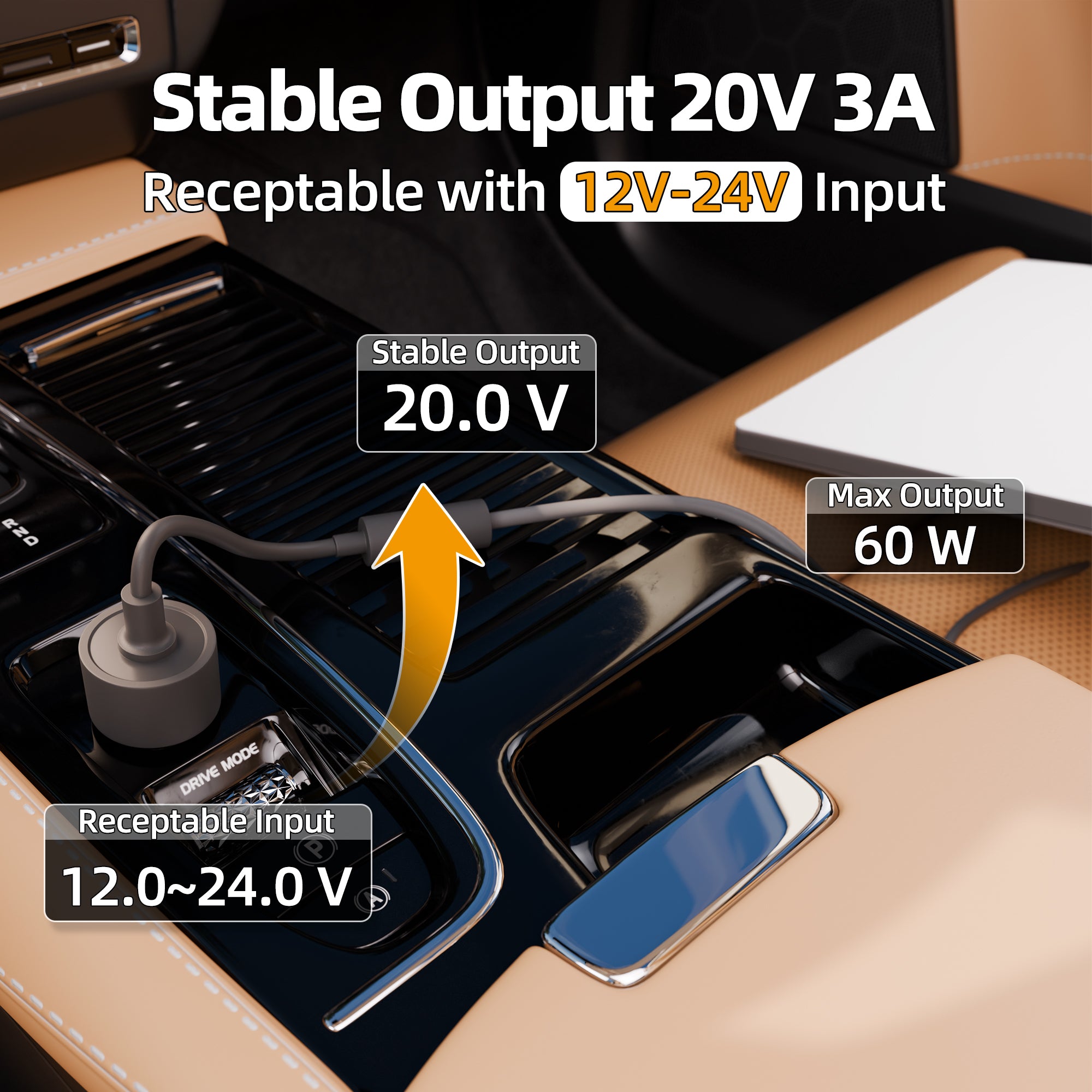 Starlink Mini 20V Car Charger, 12V/24V Step-Up DC Booster | DAIERTEK