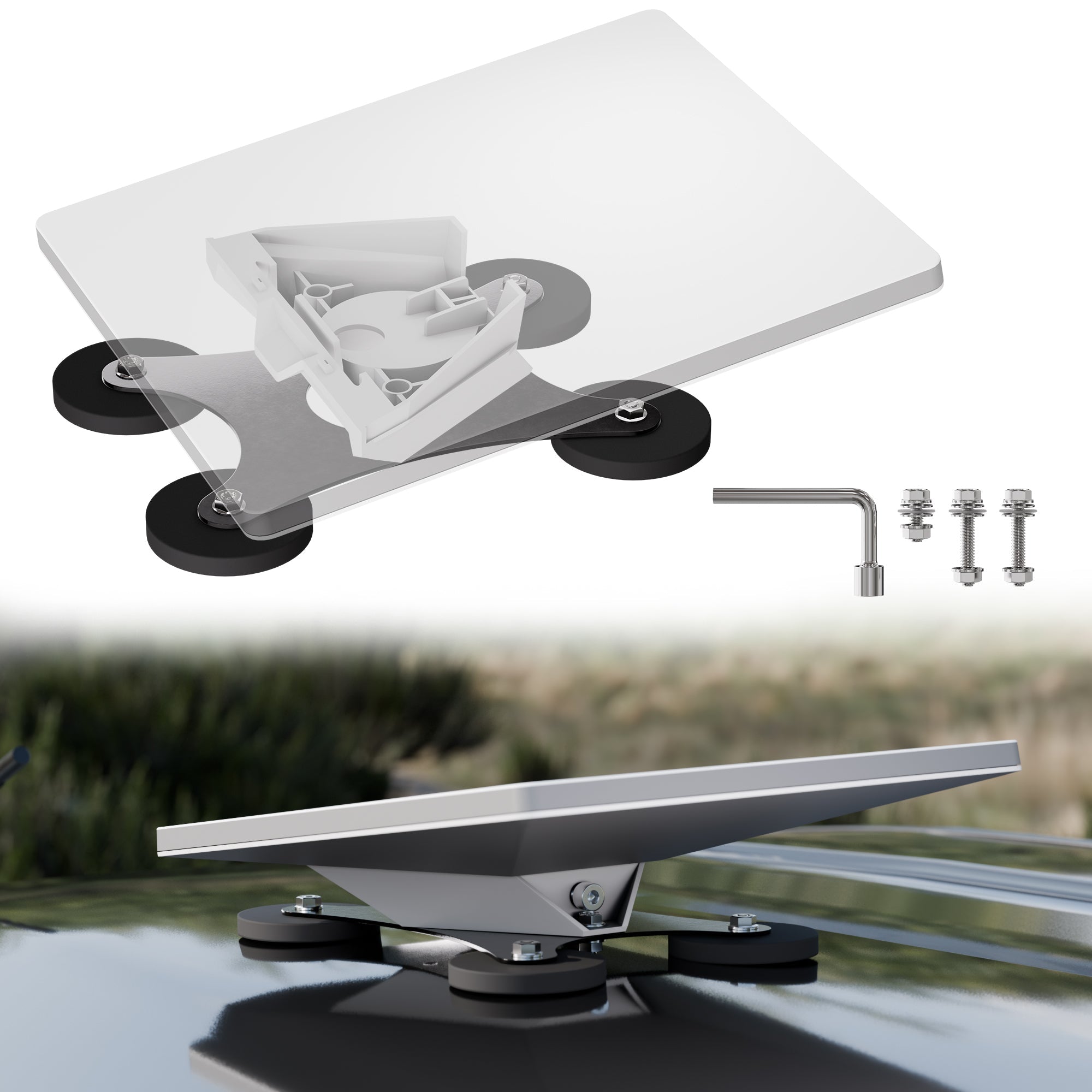 Starlink Mini 300lbs Magnetic Base, Compatible with Pipe Adapter & Flat Mount | DAIERTEK